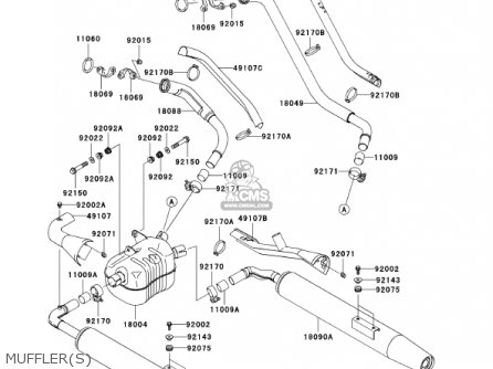 MUFFLER(S) - VN1500L2 VULCAN 1500 NOMAD FI 2001 USA CALIFORNIA CANADA