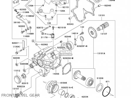 FRONT BEVEL GEAR - VN1500L2 VULCAN 1500 NOMAD FI 2001 USA CALIFORNIA CANADA