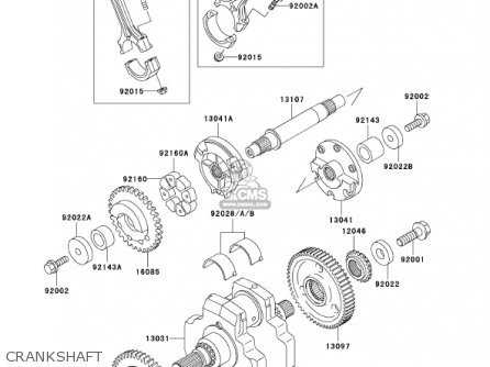 CRANKSHAFT - VN1500L2 VULCAN 1500 NOMAD FI 2001 USA CALIFORNIA CANADA