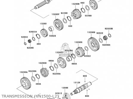 TRANSMISSION (VN1500-L2) - VN1500L2 VULCAN 1500 NOMAD FI 2001 USA CALIFORNIA CANADA