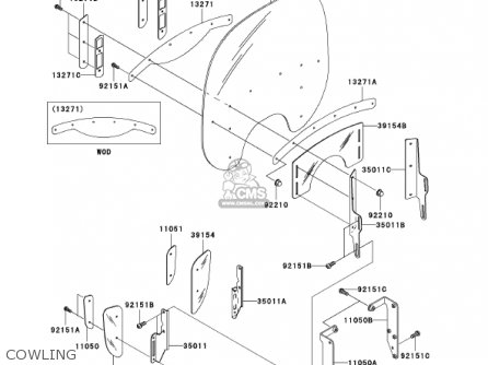 COWLING - VN1500L2 VULCAN 1500 NOMAD FI 2001 USA CALIFORNIA CANADA