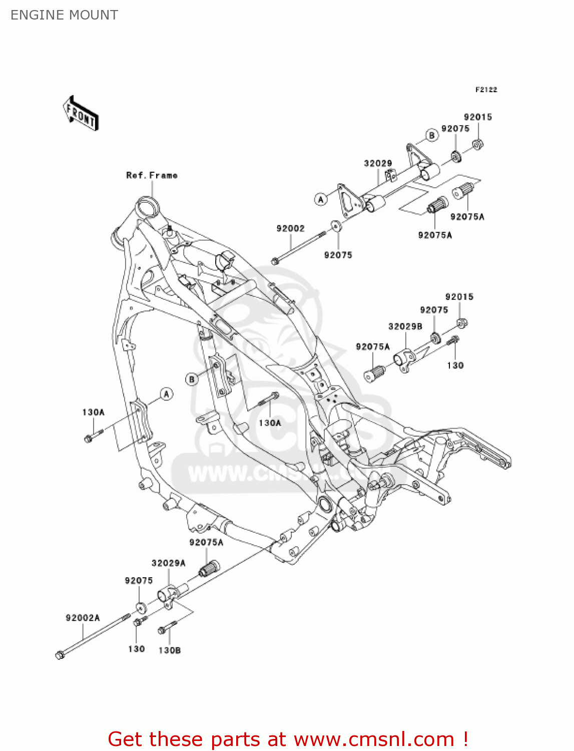 ENGINE MOUNT VN1500L3 VULCAN 1500 NOMAD FI 2002 USA CALIFORNIA CANADA