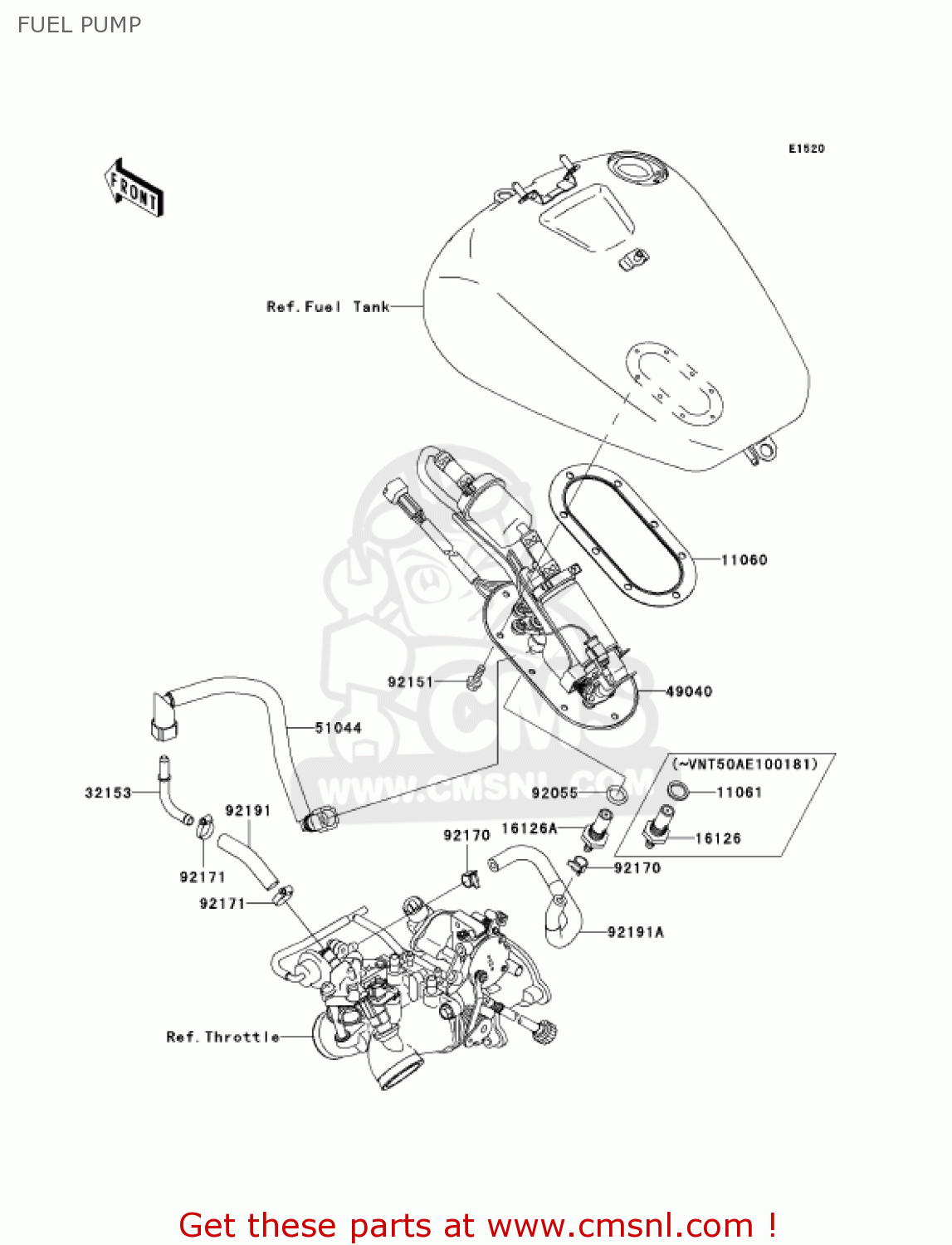 FUEL PUMP VN1500L3 VULCAN 1500 NOMAD FI 2002 USA CALIFORNIA CANADA