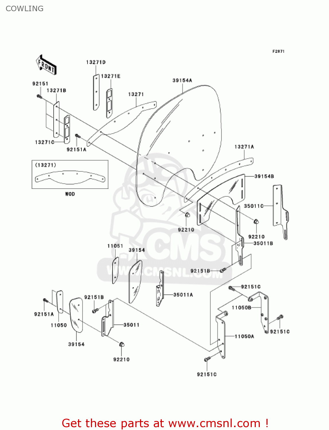 COWLING VN1500L3 VULCAN 1500 NOMAD FI 2002 USA CALIFORNIA CANADA