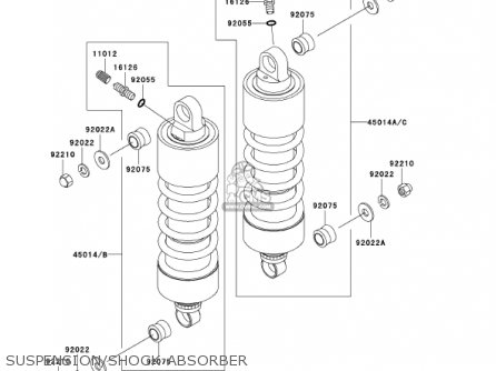 SUSPENSION/SHOCK ABSORBER - VN1500L3 VULCAN 1500 NOMAD FI 2002 USA CALIFORNIA CANADA