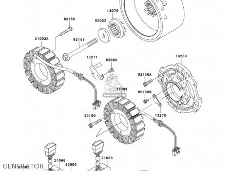 GENERATOR - VN1500L3 VULCAN 1500 NOMAD FI 2002 USA CALIFORNIA CANADA