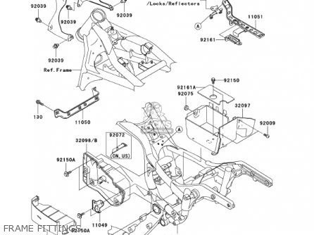 FRAME FITTINGS - VN1500L3 VULCAN 1500 NOMAD FI 2002 USA CALIFORNIA CANADA