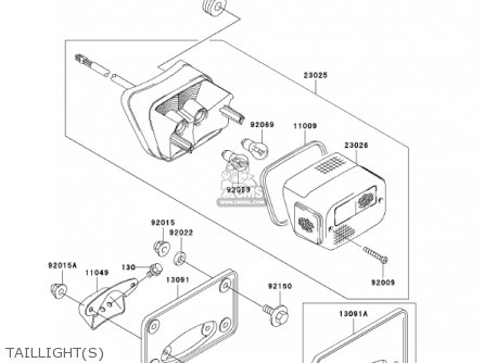 TAILLIGHT(S) - VN1500L3 VULCAN 1500 NOMAD FI 2002 USA CALIFORNIA CANADA