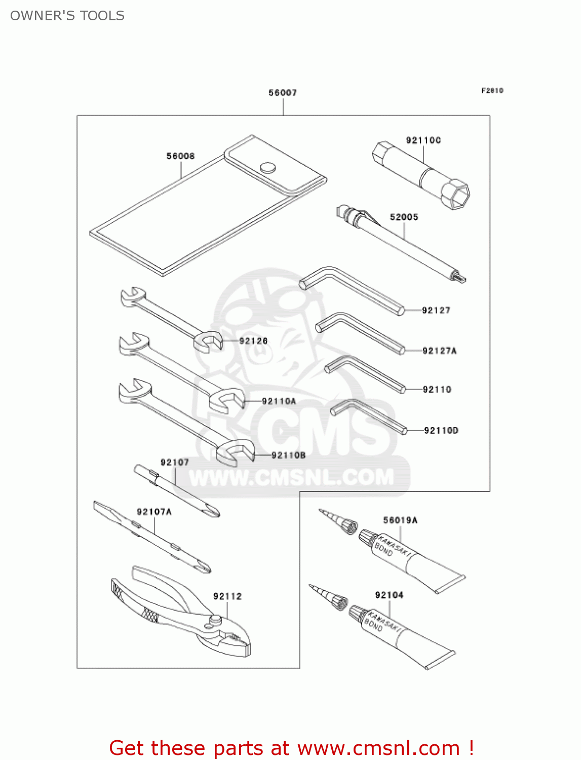 OWNER'S TOOLS VN1500L4 VULCAN 1500 NOMAD FI 2003 USA CALIFORNIA CANADA