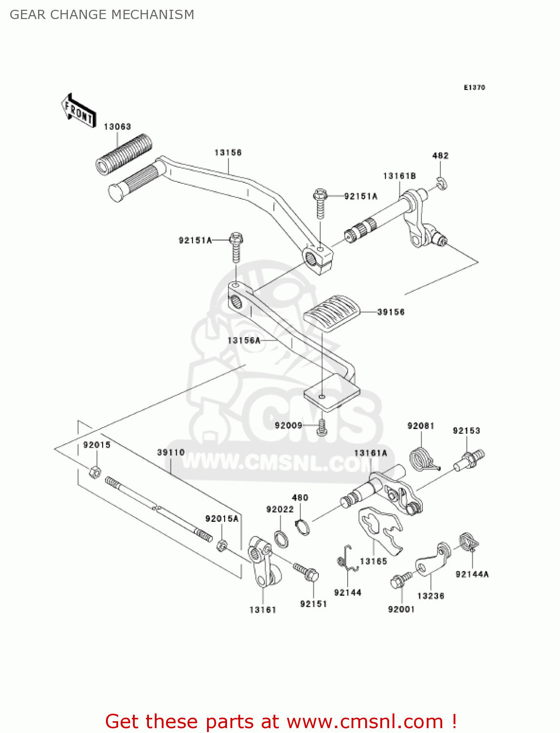 GEAR CHANGE MECHANISM VN1500L4 VULCAN 1500 NOMAD FI 2003 USA CALIFORNIA CANADA