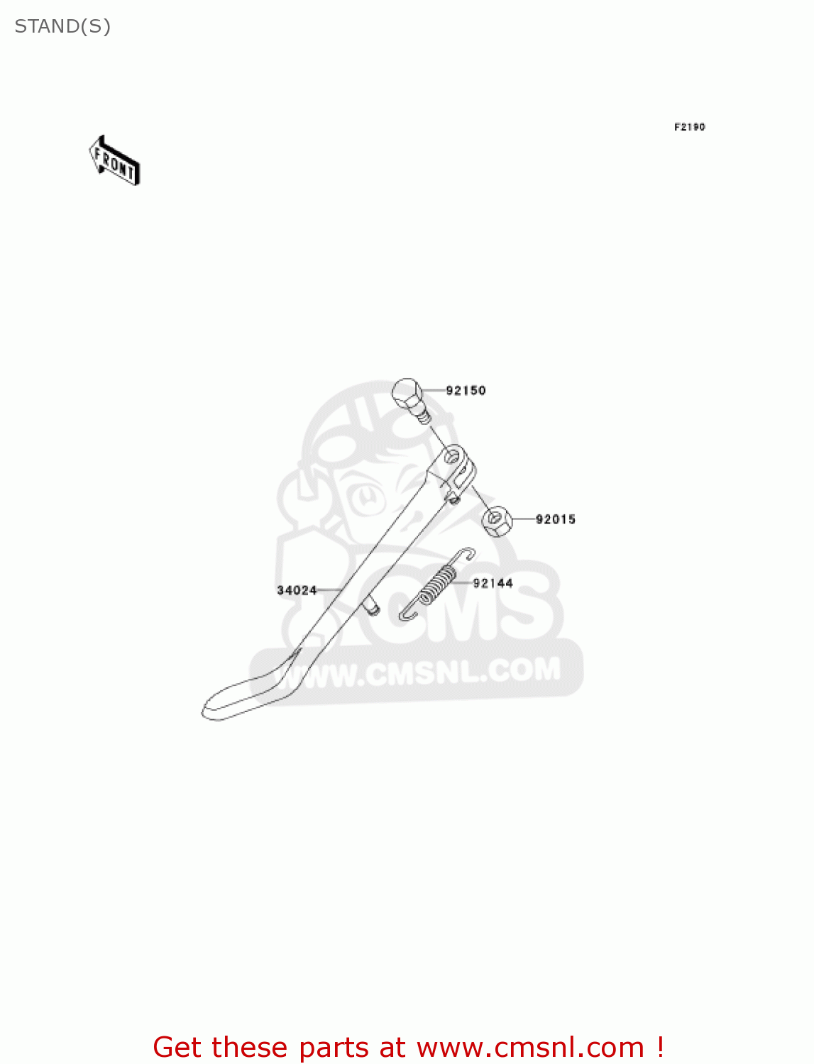 STAND(S) VN1500L4 VULCAN 1500 NOMAD FI 2003 USA CALIFORNIA CANADA