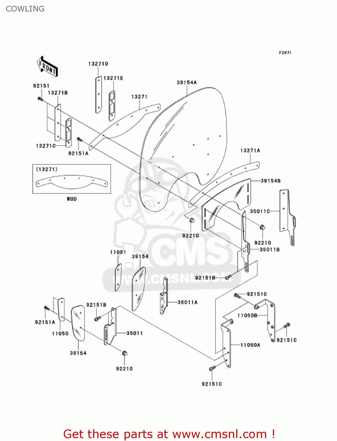 COWLING VN1500L4 VULCAN 1500 NOMAD FI 2003 USA CALIFORNIA CANADA