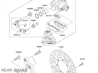 REAR BRAKE - VN1500L4 VULCAN 1500 NOMAD FI 2003 USA CALIFORNIA CANADA