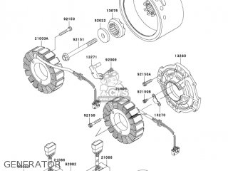 GENERATOR - VN1500L4 VULCAN 1500 NOMAD FI 2003 USA CALIFORNIA CANADA