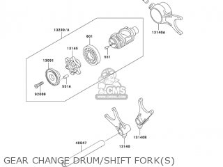 GEAR CHANGE DRUM/SHIFT FORK(S) - VN1500L4 VULCAN 1500 NOMAD FI 2003 USA CALIFORNIA CANADA