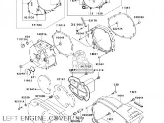 LEFT ENGINE COVER(S) - VN1500L4 VULCAN 1500 NOMAD FI 2003 USA CALIFORNIA CANADA