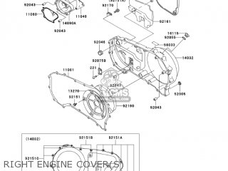 RIGHT ENGINE COVER(S) - VN1500L4 VULCAN 1500 NOMAD FI 2003 USA CALIFORNIA CANADA