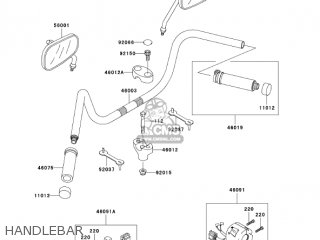 HANDLEBAR - VN1500L4 VULCAN 1500 NOMAD FI 2003 USA CALIFORNIA CANADA