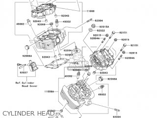 CYLINDER HEAD - VN1500L4 VULCAN 1500 NOMAD FI 2003 USA CALIFORNIA CANADA