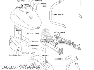 LABELS (VN1500-L4) - VN1500L4 VULCAN 1500 NOMAD FI 2003 USA CALIFORNIA CANADA