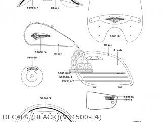 DECALS (BLACK)(VN1500-L4) - VN1500L4 VULCAN 1500 NOMAD FI 2003 USA CALIFORNIA CANADA