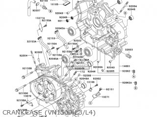 CRANKCASE (VN1500-L3/L4) - VN1500L4 VULCAN 1500 NOMAD FI 2003 USA CALIFORNIA CANADA