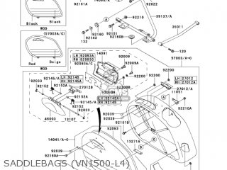 SADDLEBAGS (VN1500-L4) - VN1500L4 VULCAN 1500 NOMAD FI 2003 USA CALIFORNIA CANADA