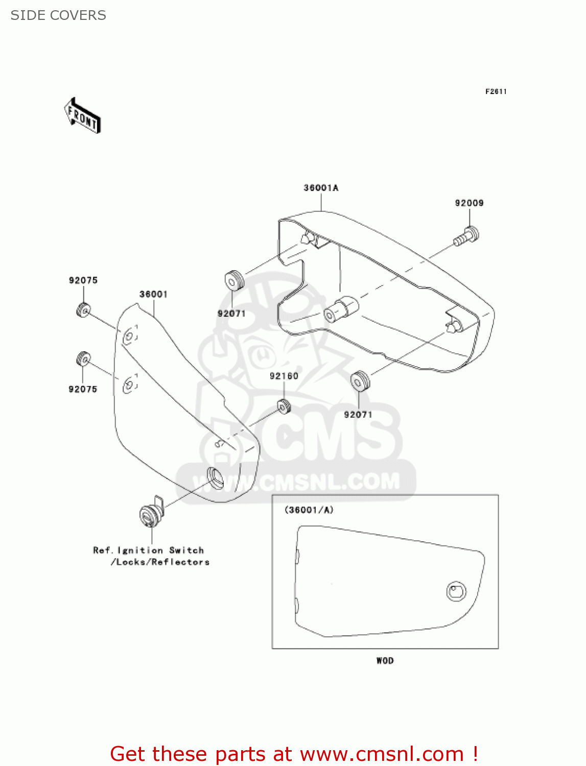 SIDE COVERS VN1500L5 VULCAN 1500 NOMAD FI 2004 USA CALIFORNIA CANADA