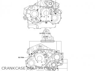 CRANKCASE BOLT PATTERN - VN1500L5 VULCAN 1500 NOMAD FI 2004 USA CALIFORNIA CANADA