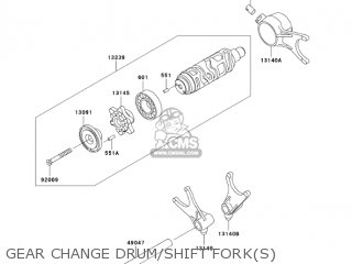 GEAR CHANGE DRUM/SHIFT FORK(S) - VN1500L5 VULCAN 1500 NOMAD FI 2004 USA CALIFORNIA CANADA