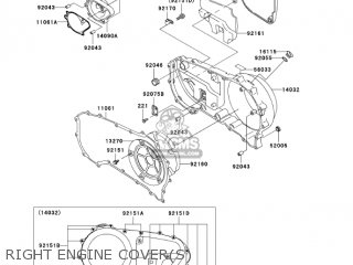 RIGHT ENGINE COVER(S) - VN1500L5 VULCAN 1500 NOMAD FI 2004 USA CALIFORNIA CANADA