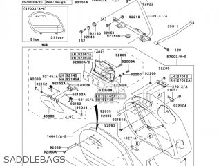 SADDLEBAGS - VN1500L5 VULCAN 1500 NOMAD FI 2004 USA CALIFORNIA CANADA