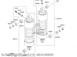 SUSPENSION/SHOCK ABSORBER - VN1500L5 VULCAN 1500 NOMAD FI 2004 USA CALIFORNIA CANADA