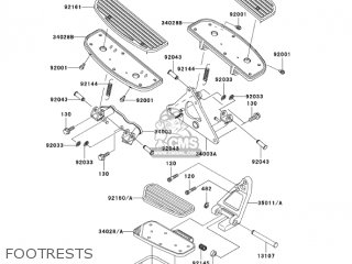 FOOTRESTS - VN1500L5 VULCAN 1500 NOMAD FI 2004 USA CALIFORNIA CANADA