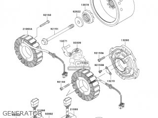 GENERATOR - VN1500L5 VULCAN 1500 NOMAD FI 2004 USA CALIFORNIA CANADA