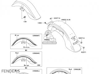 FENDERS - VN1500L5 VULCAN 1500 NOMAD FI 2004 USA CALIFORNIA CANADA