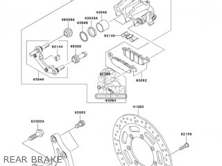 REAR BRAKE - VN1500L5 VULCAN 1500 NOMAD FI 2004 USA CALIFORNIA CANADA