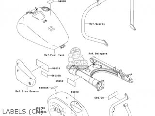 LABELS (CN) - VN1500L5 VULCAN 1500 NOMAD FI 2004 USA CALIFORNIA CANADA