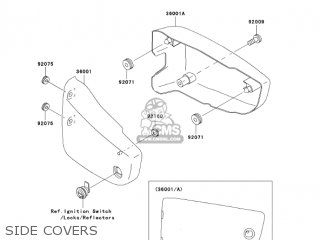 SIDE COVERS - VN1500L5 VULCAN 1500 NOMAD FI 2004 USA CALIFORNIA CANADA