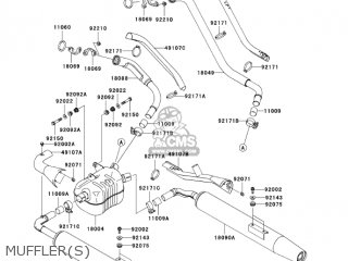 MUFFLER(S) - VN1500L5 VULCAN 1500 NOMAD FI 2004 USA CALIFORNIA CANADA