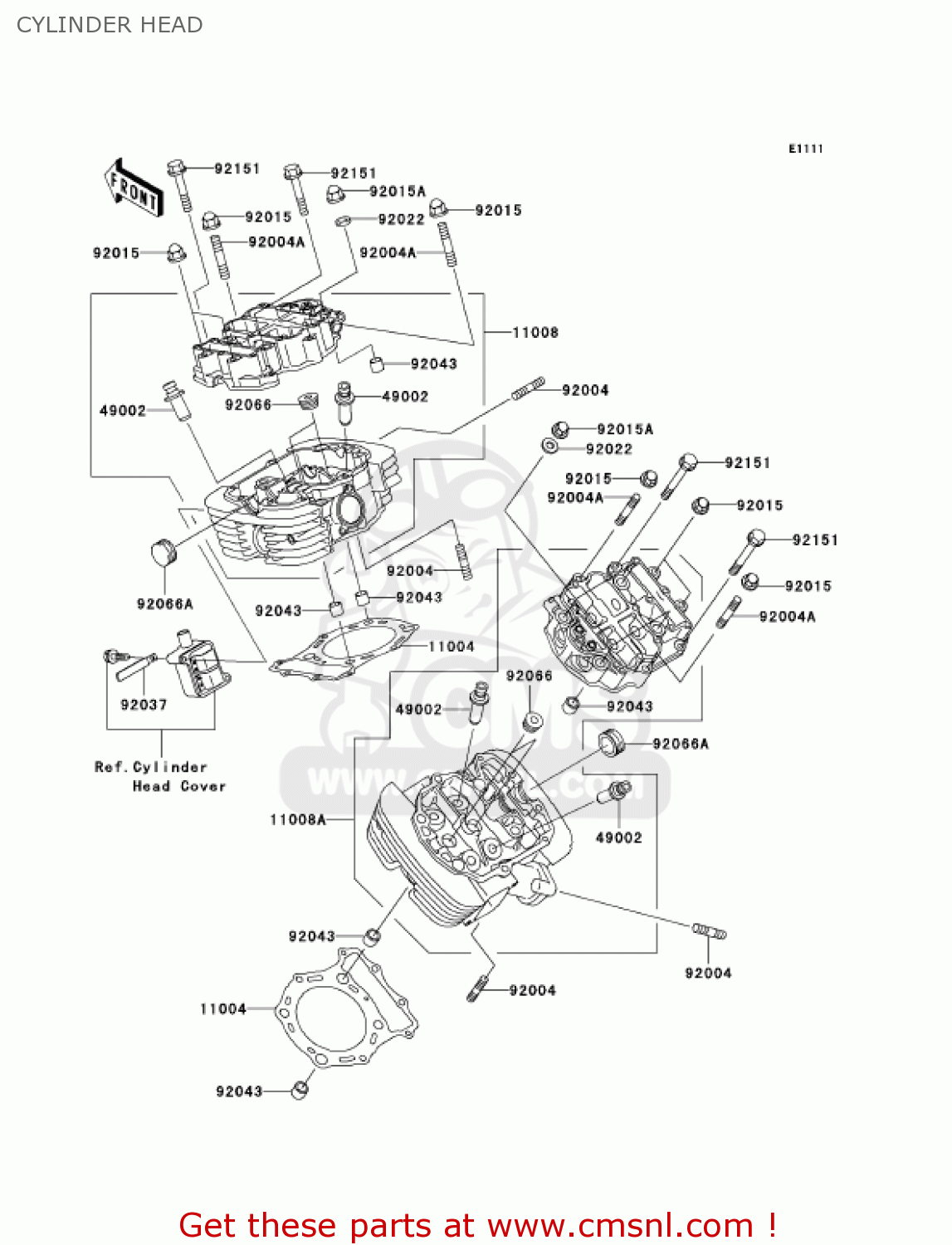 CYLINDER HEAD VN1500N1 VULCAN 1500 CLASSIC FI 2000 USA CALIFORNIA CANADA