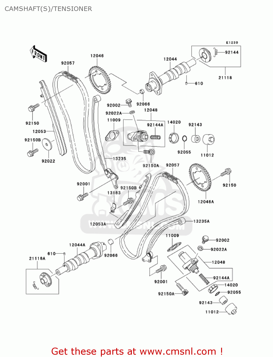 CAMSHAFT(S)/TENSIONER VN1500N2 VULCAN 1500 CLASSIC FI 2001 USA CALIFORNIA CANADA