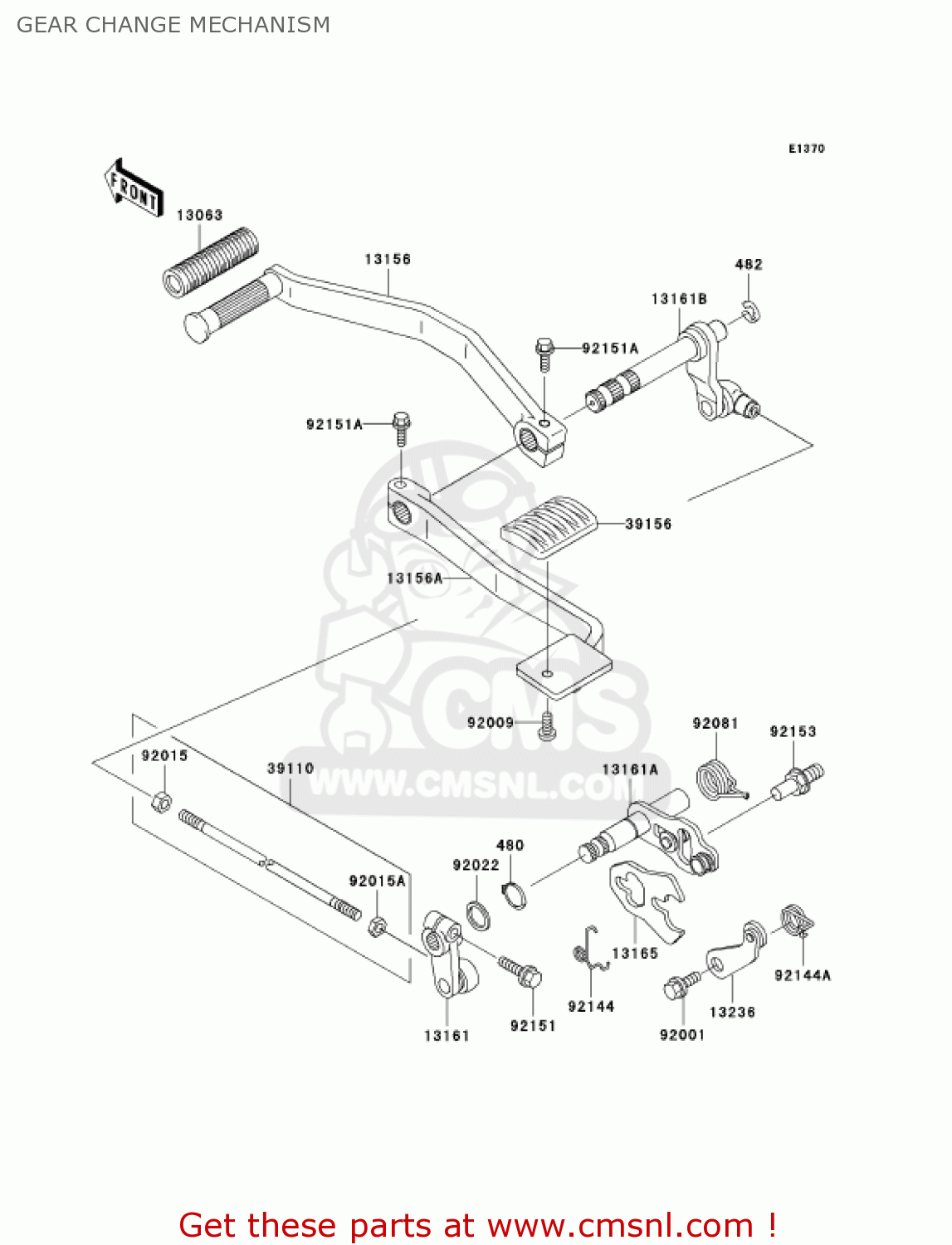 GEAR CHANGE MECHANISM VN1500N2 VULCAN 1500 CLASSIC FI 2001 USA CALIFORNIA CANADA