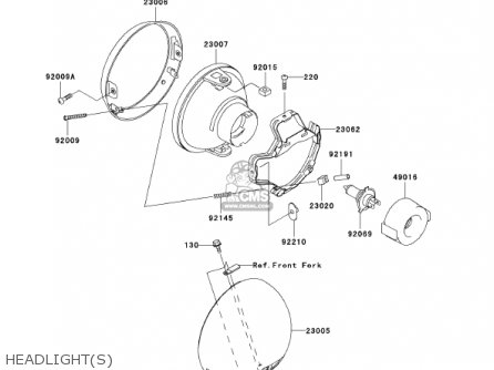 HEADLIGHT(S) - VN1500N2 VULCAN 1500 CLASSIC FI 2001 USA CALIFORNIA CANADA
