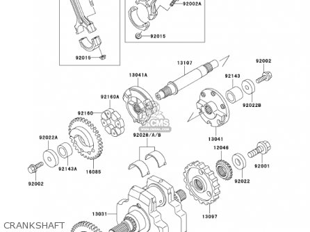 CRANKSHAFT - VN1500N2 VULCAN 1500 CLASSIC FI 2001 USA CALIFORNIA CANADA