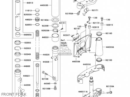 FRONT FORK - VN1500N2 VULCAN 1500 CLASSIC FI 2001 USA CALIFORNIA CANADA