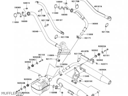 MUFFLER(S) - VN1500N2 VULCAN 1500 CLASSIC FI 2001 USA CALIFORNIA CANADA