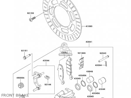 FRONT BRAKE - VN1500N2 VULCAN 1500 CLASSIC FI 2001 USA CALIFORNIA CANADA