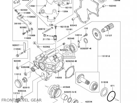 FRONT BEVEL GEAR - VN1500N2 VULCAN 1500 CLASSIC FI 2001 USA CALIFORNIA CANADA