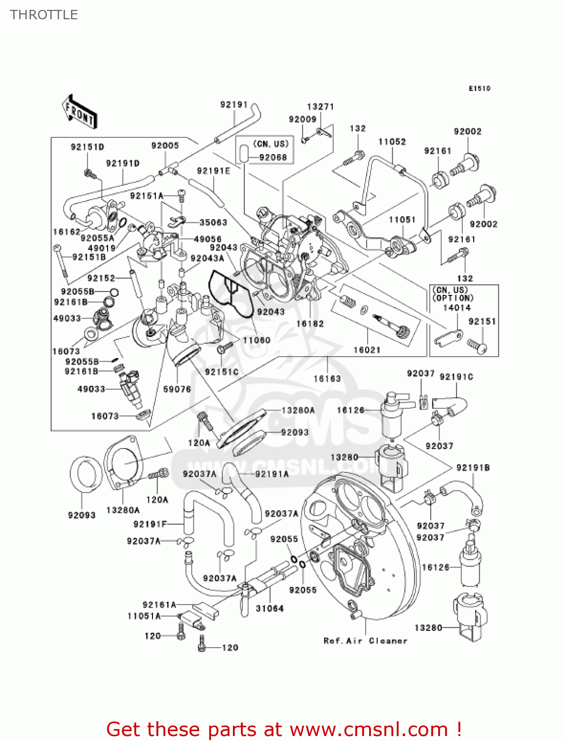THROTTLE VN1500N3 VULCAN 1500 CLASSIC FI 2002 USA CALIFORNIA CANADA